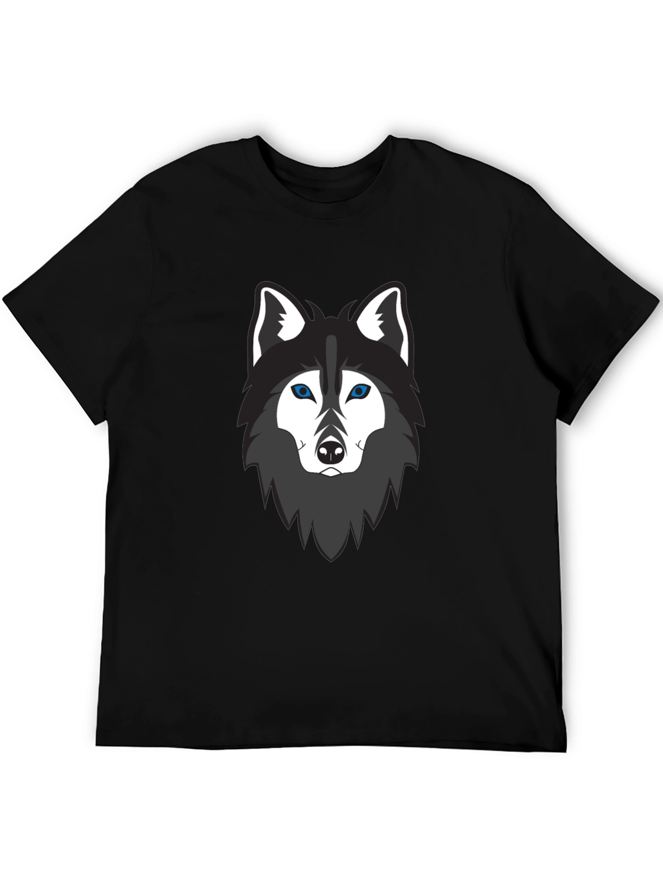 Cool Wolf Graphic T-Shirt - Mens Black Tee