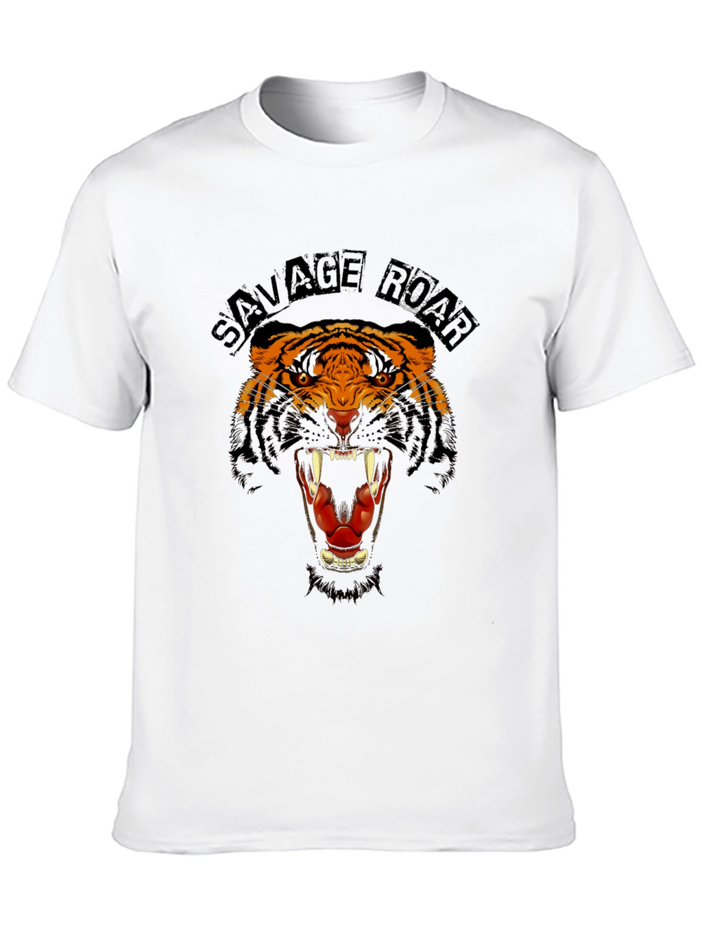 Savage Roar Tiger Graphic Black T-Shirt