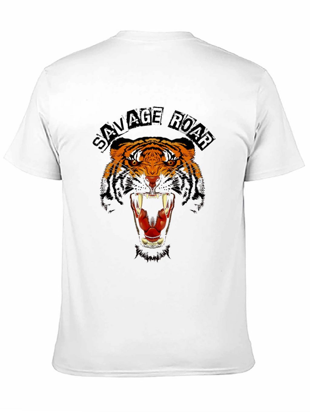 Savage Roar Tiger Graphic Black T-Shirt