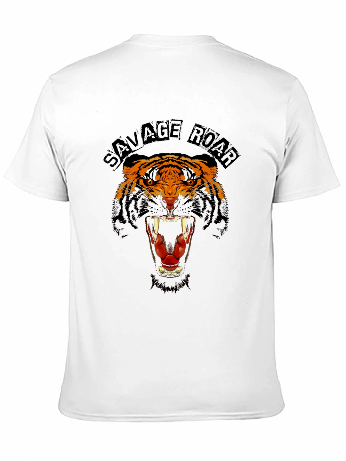 Savage Roar Tiger Graphic Black T-Shirt