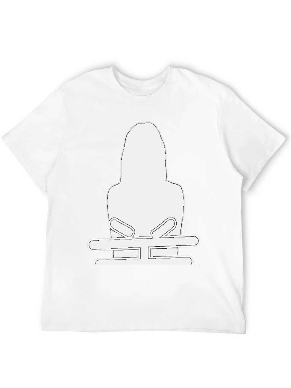 Black T-Shirt with White Graphic