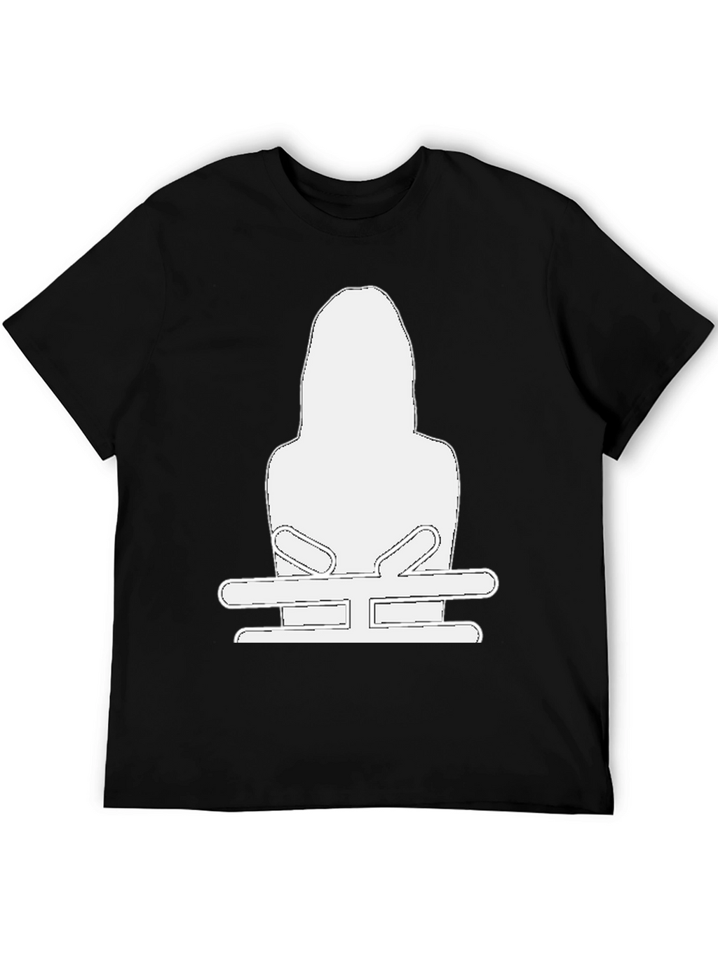 Black T-Shirt with White Graphic