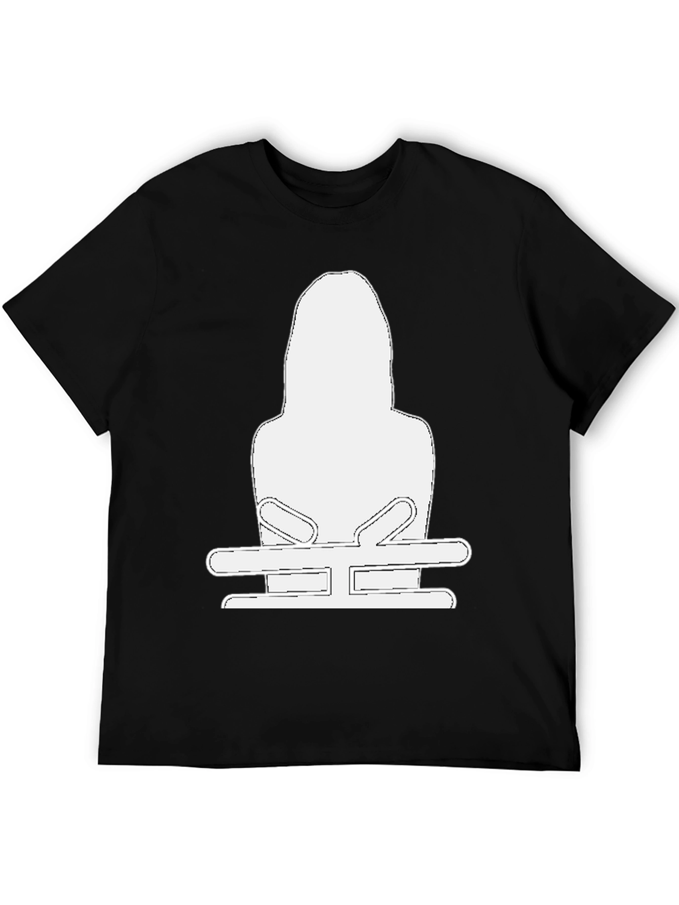 Black T-Shirt with White Graphic