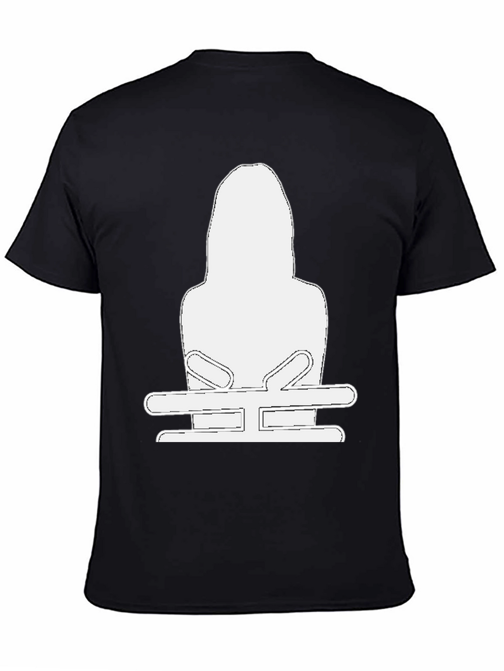 Black T-Shirt with White Graphic