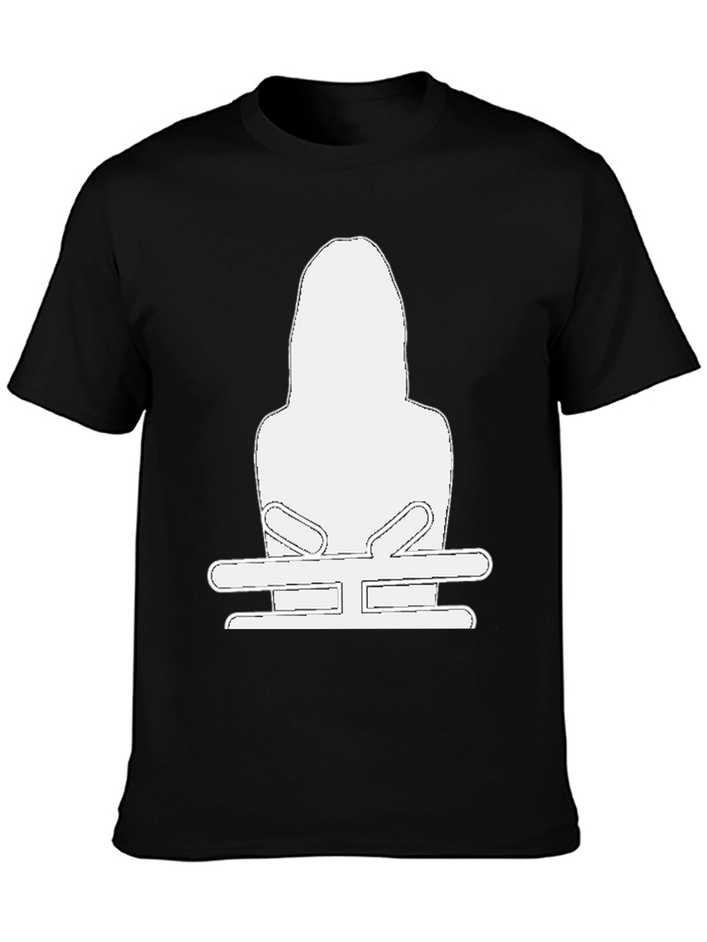 Black T-Shirt with White Graphic