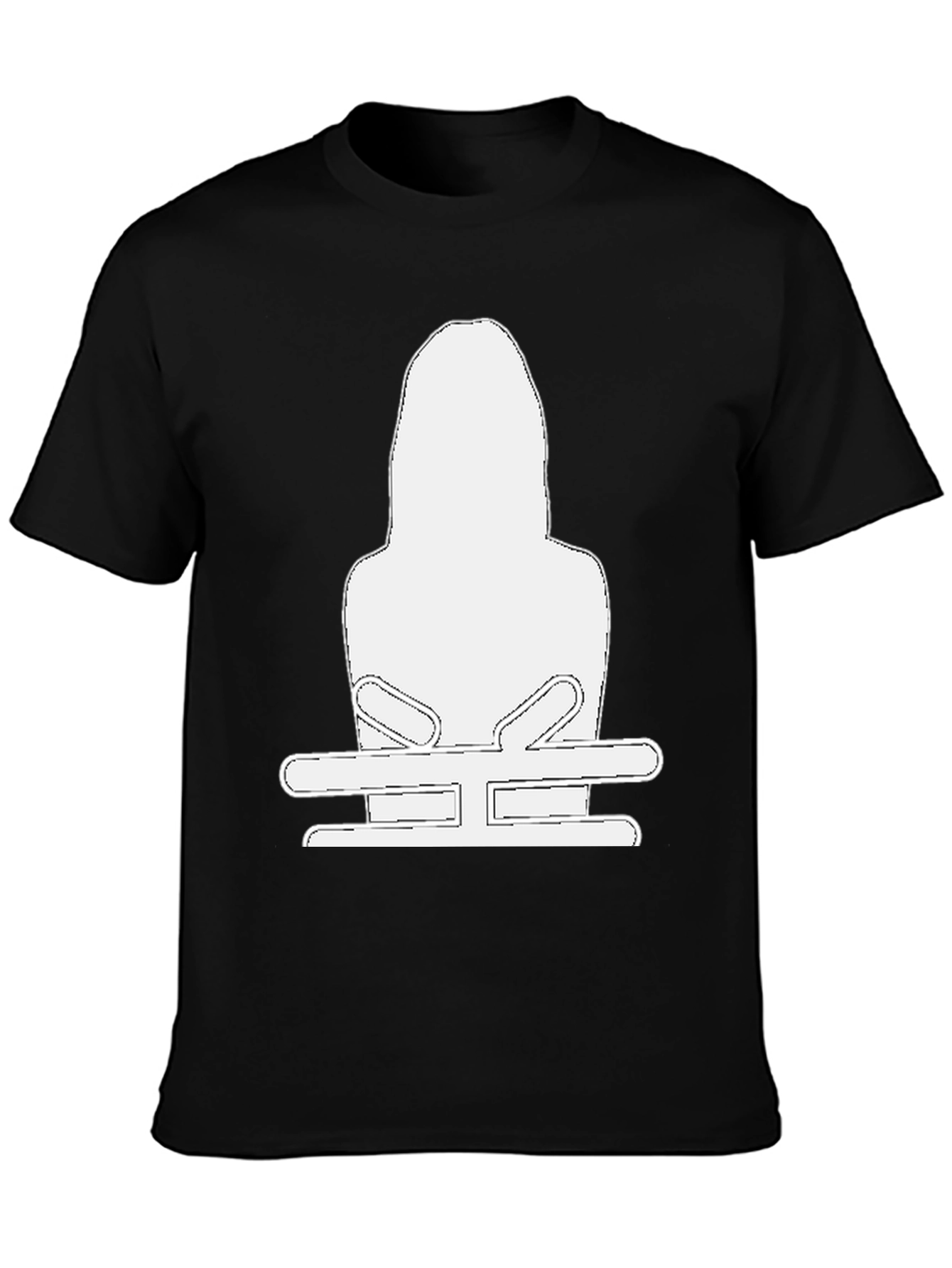 Black T-Shirt with White Graphic