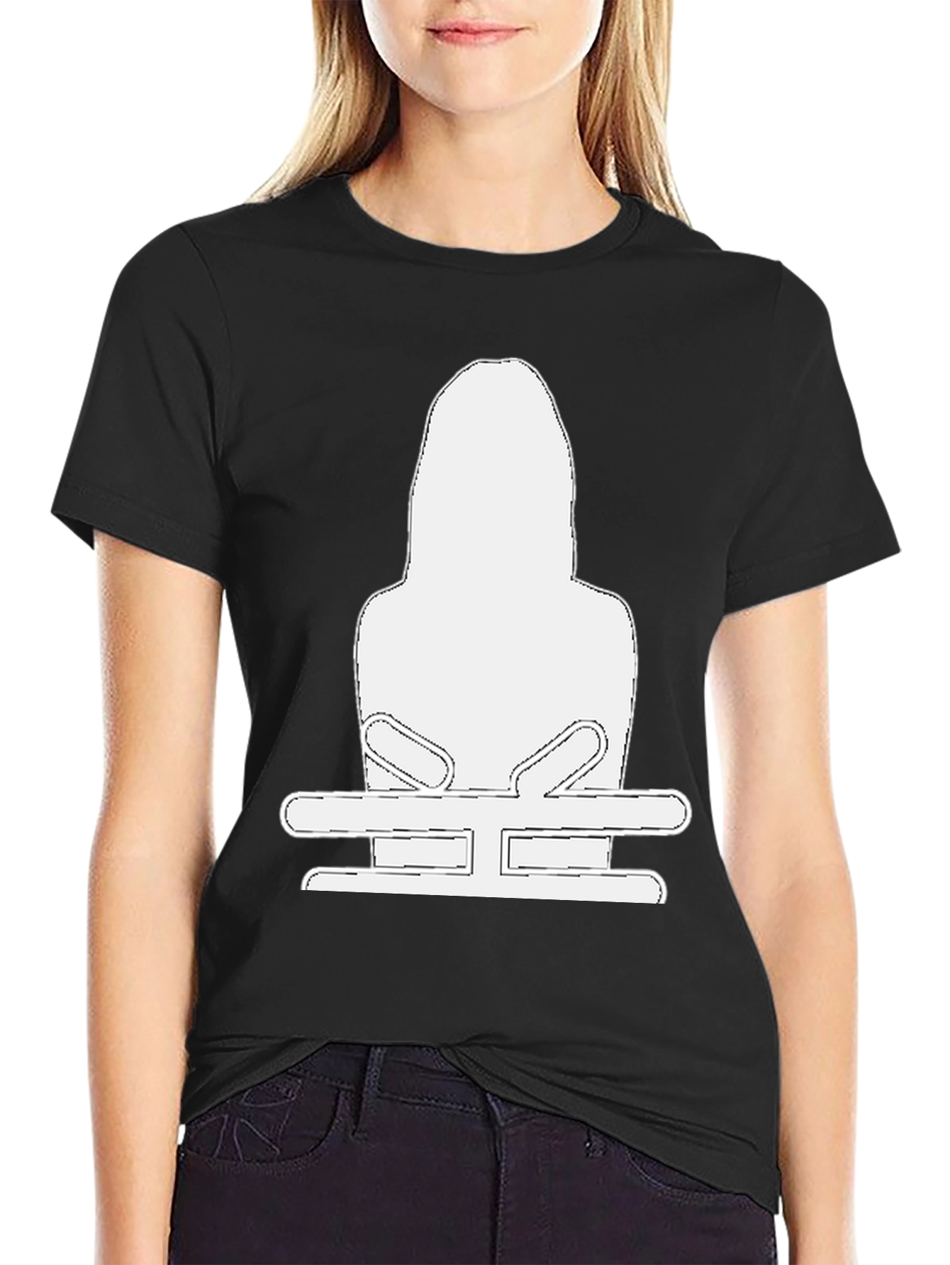 Black T-Shirt with White Graphic