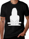 Black T-Shirt with White Graphic