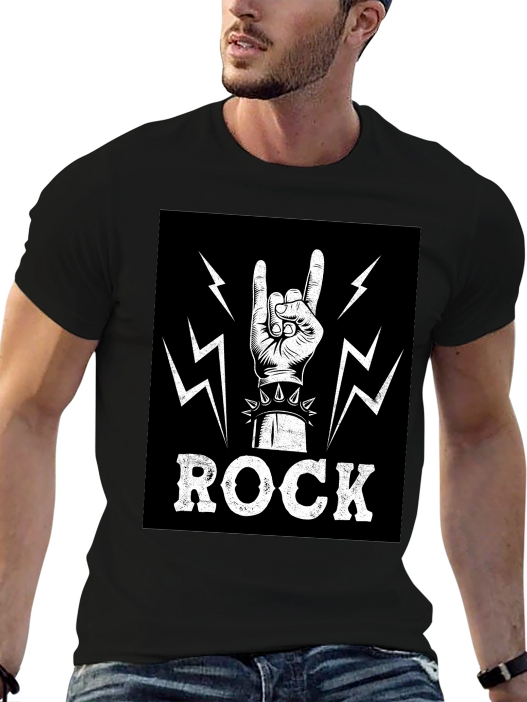 Rock On! Graphic Print T-Shirt