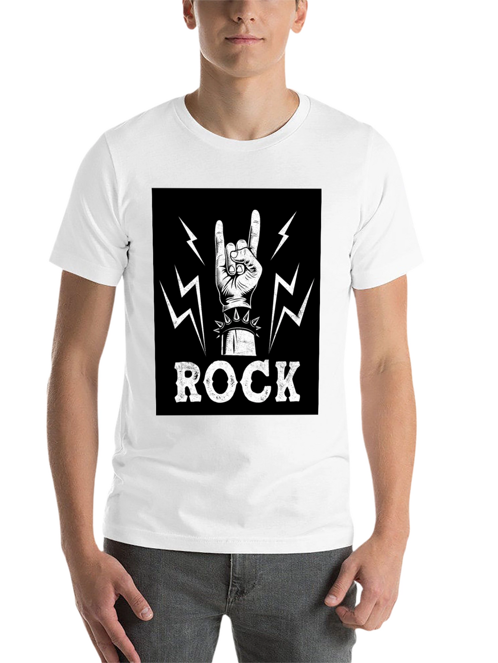 Rock On! Graphic Print T-Shirt