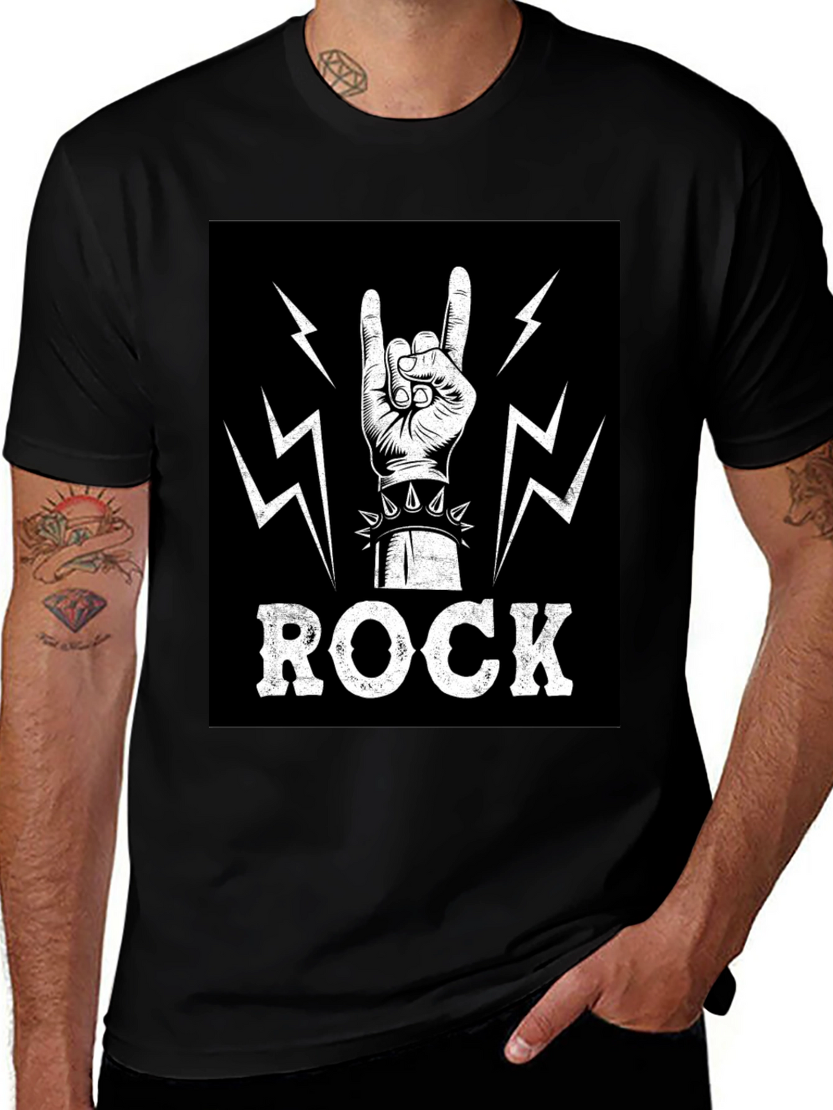 Rock On! Graphic Print T-Shirt