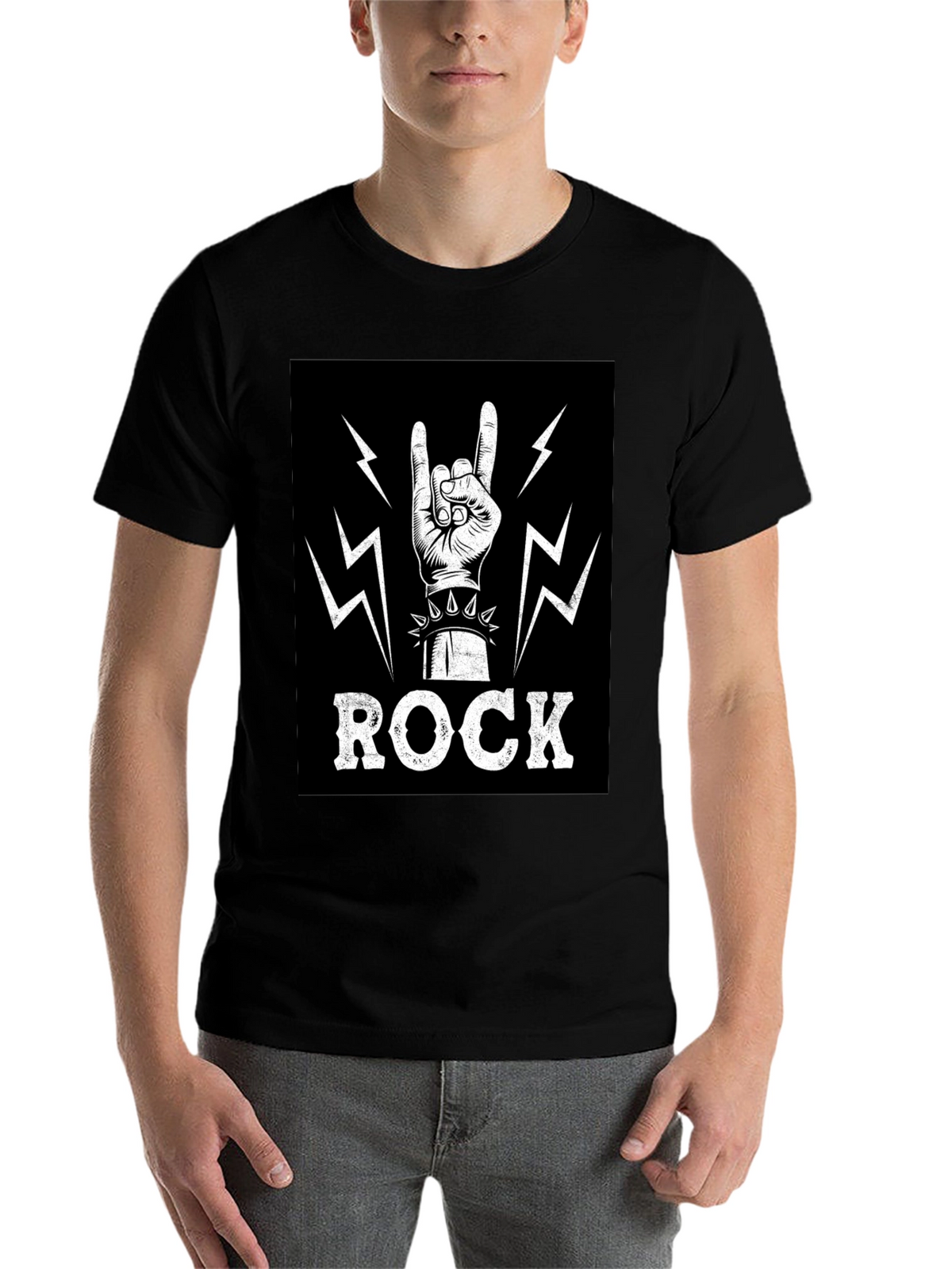 Rock On! Graphic Print T-Shirt