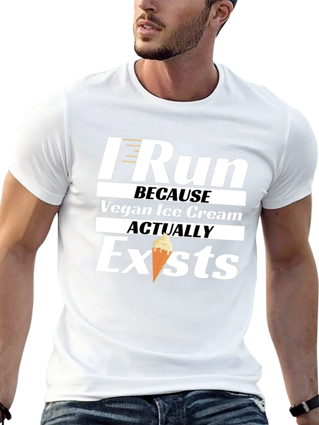 I Run Because Vegan Ice Cream Exists T-Shirt