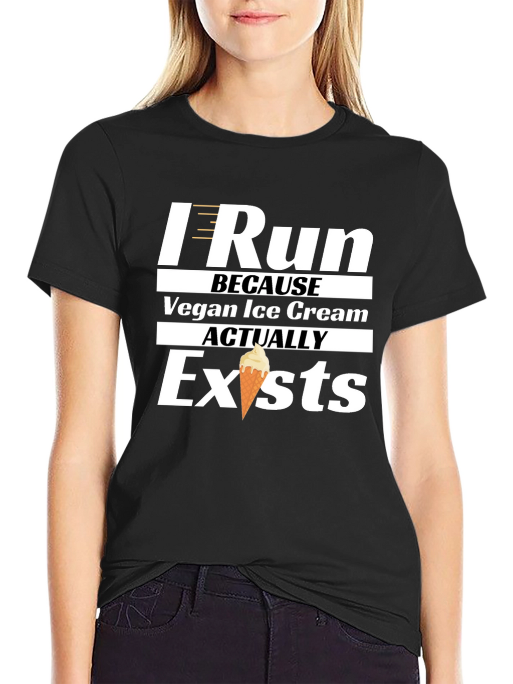 I Run Because Vegan Ice Cream Exists T-Shirt