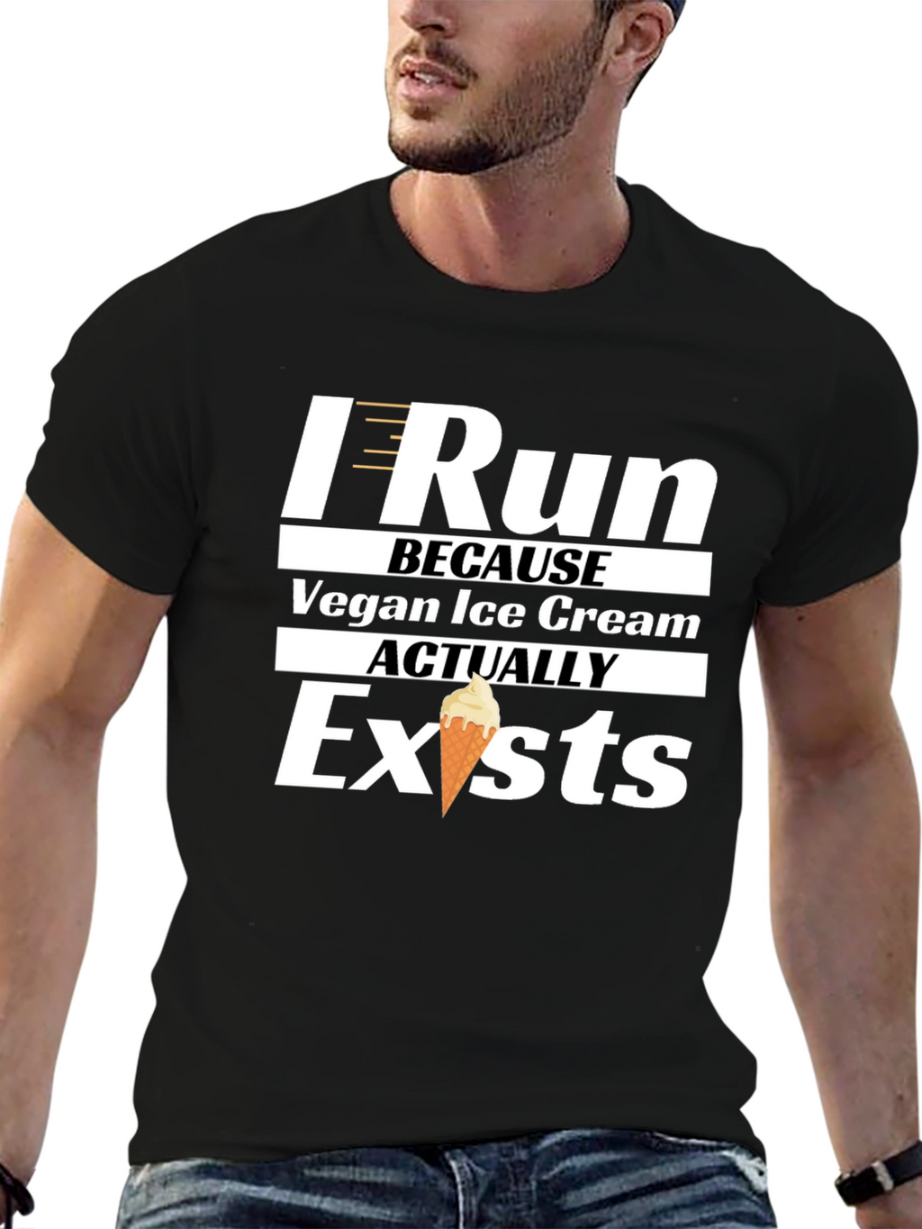 I Run Because Vegan Ice Cream Exists T-Shirt