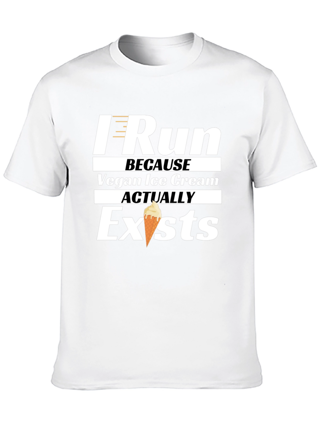 I Run Because Vegan Ice Cream Exists T-Shirt