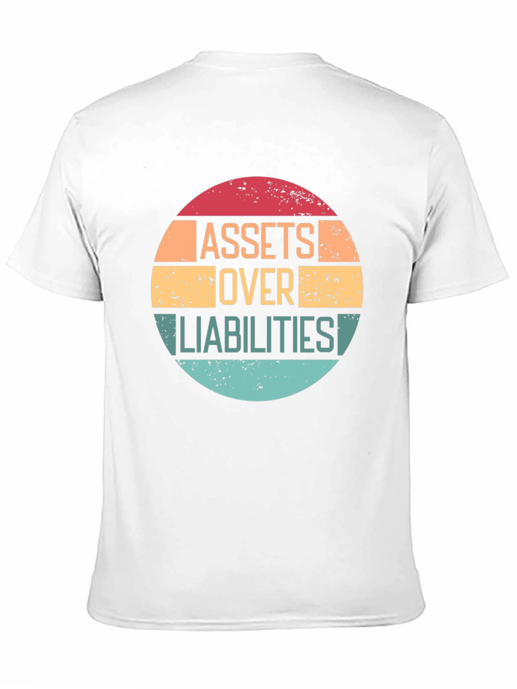 Assets Over Liabilities Black Graphic Tee