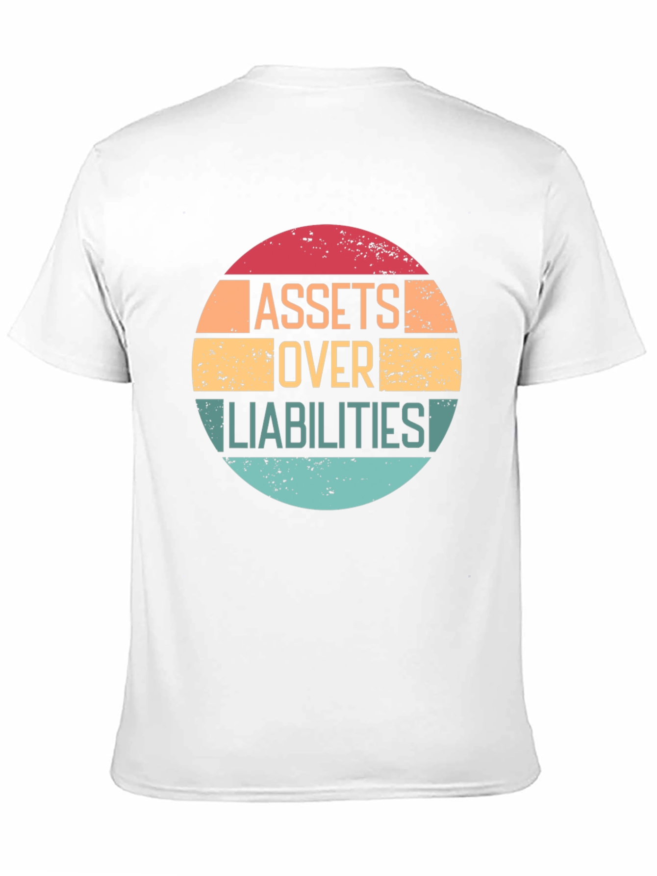 Assets Over Liabilities Black Graphic Tee