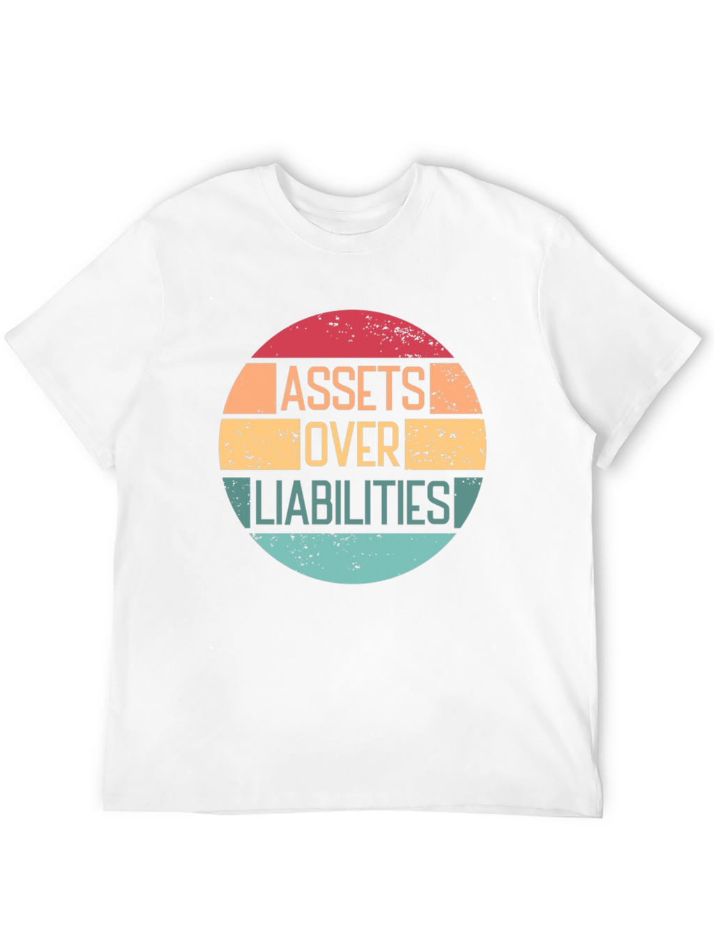 Assets Over Liabilities Black Graphic Tee