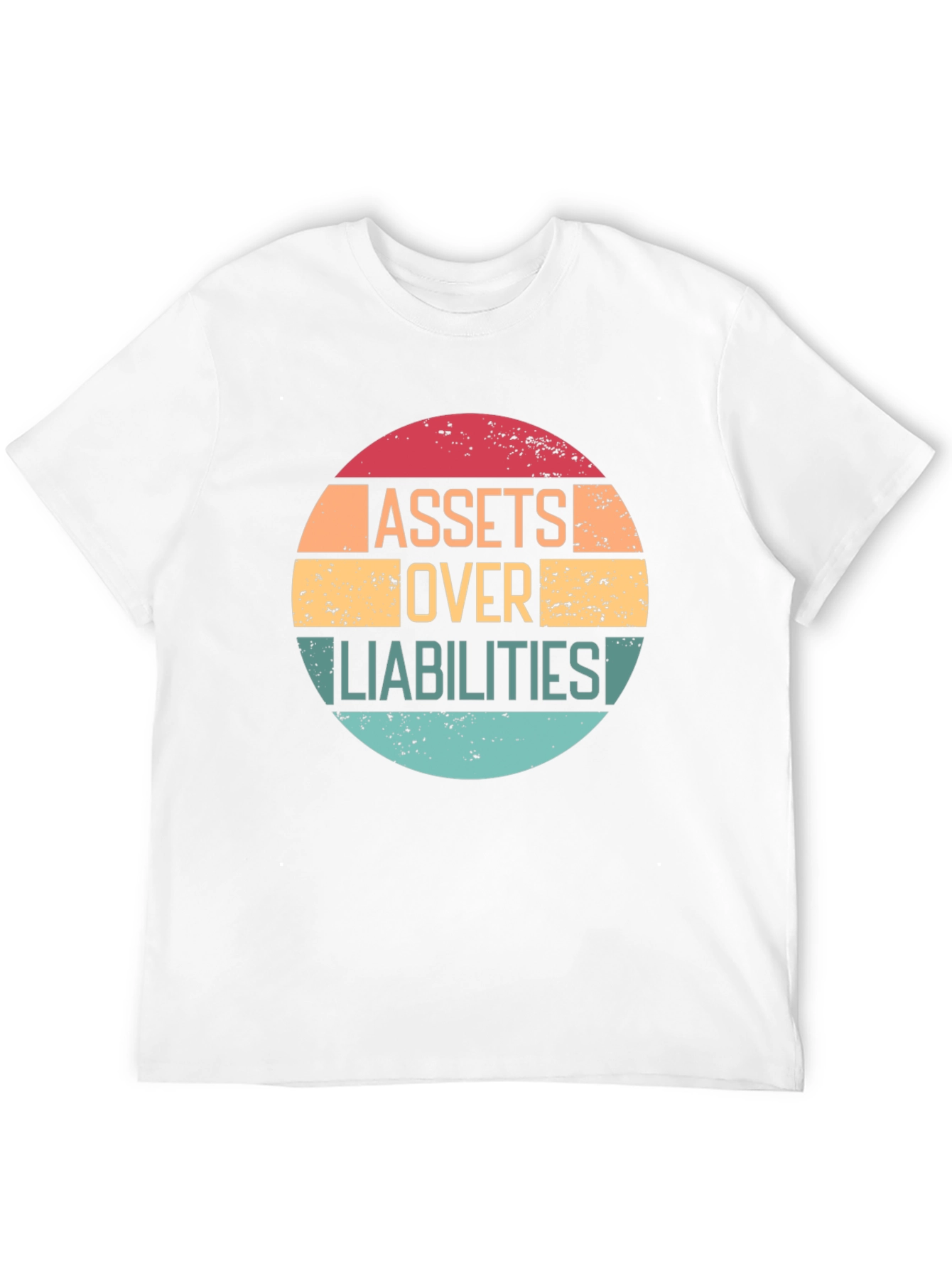 Assets Over Liabilities Black Graphic Tee