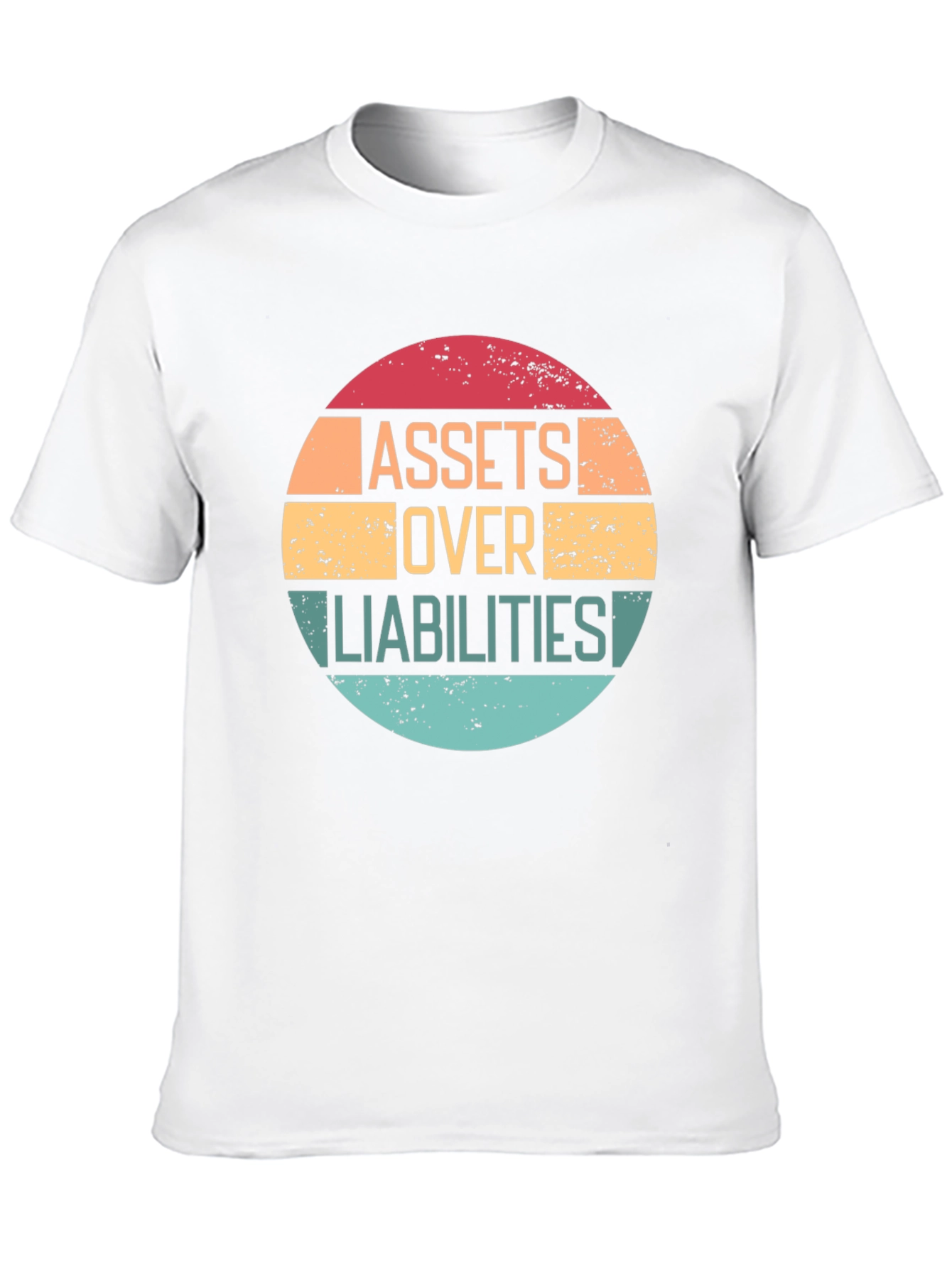 Assets Over Liabilities Black Graphic Tee