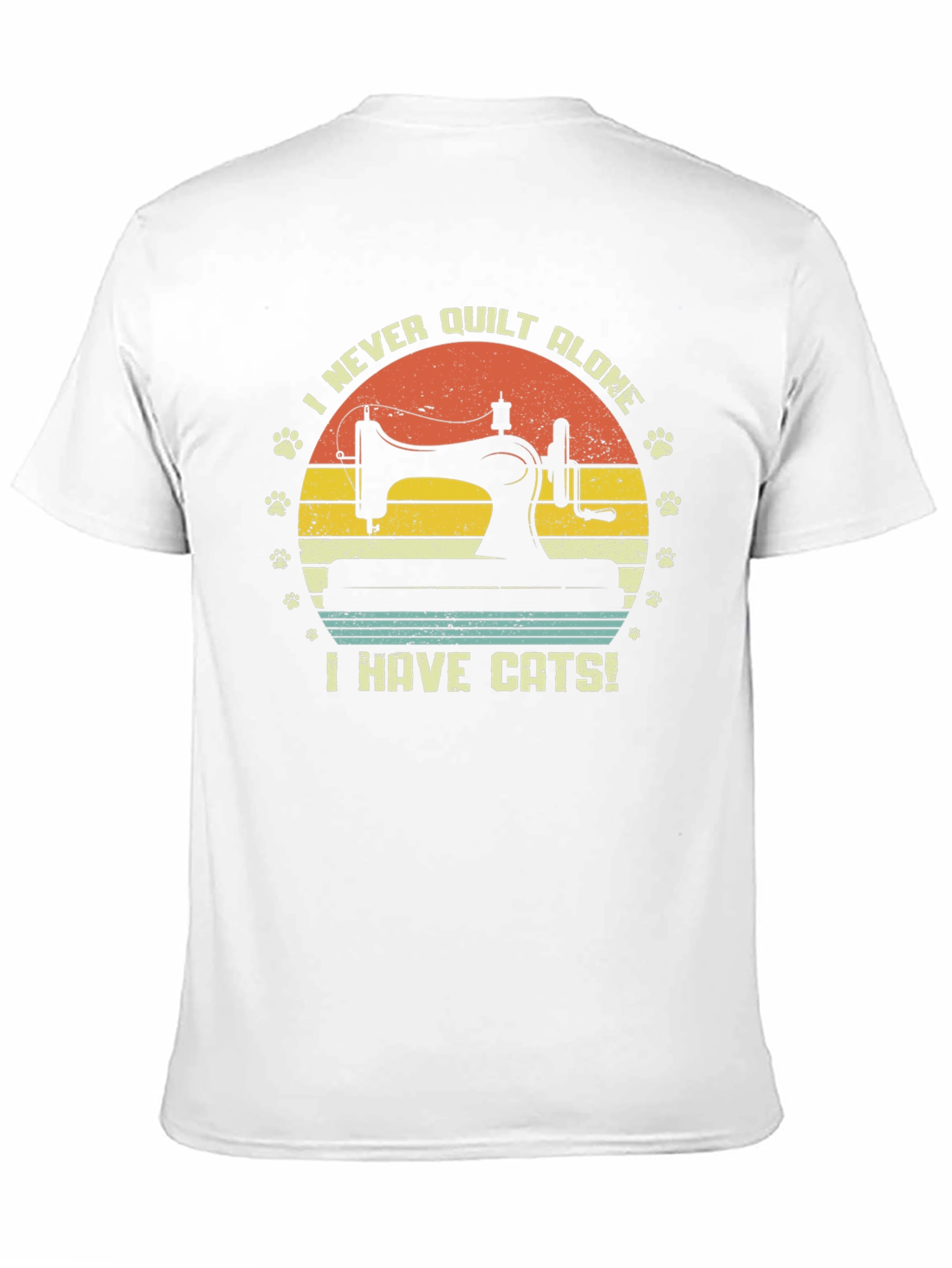 I Never Quilt Alone Cats T-Shirt