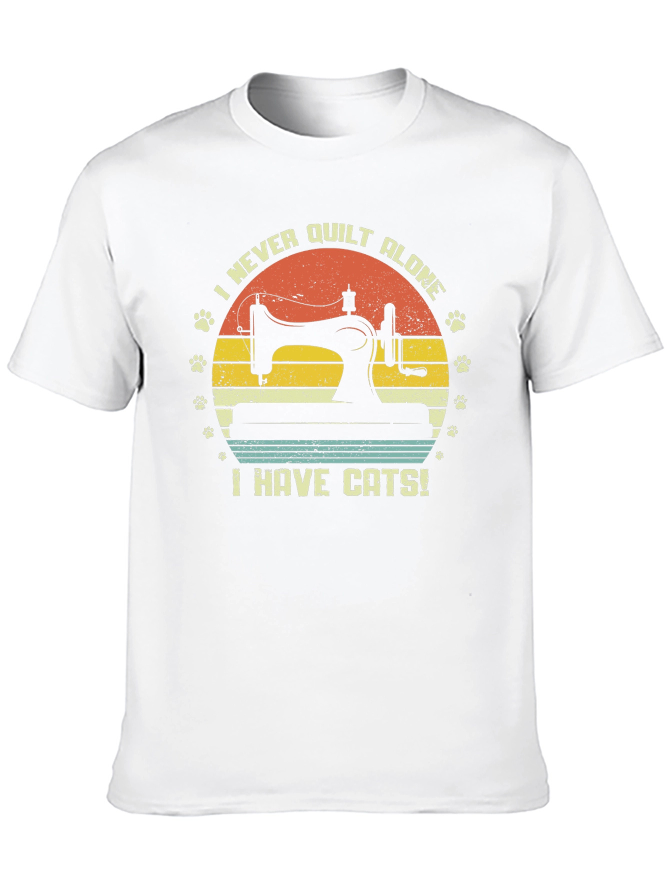 I Never Quilt Alone Cats T-Shirt