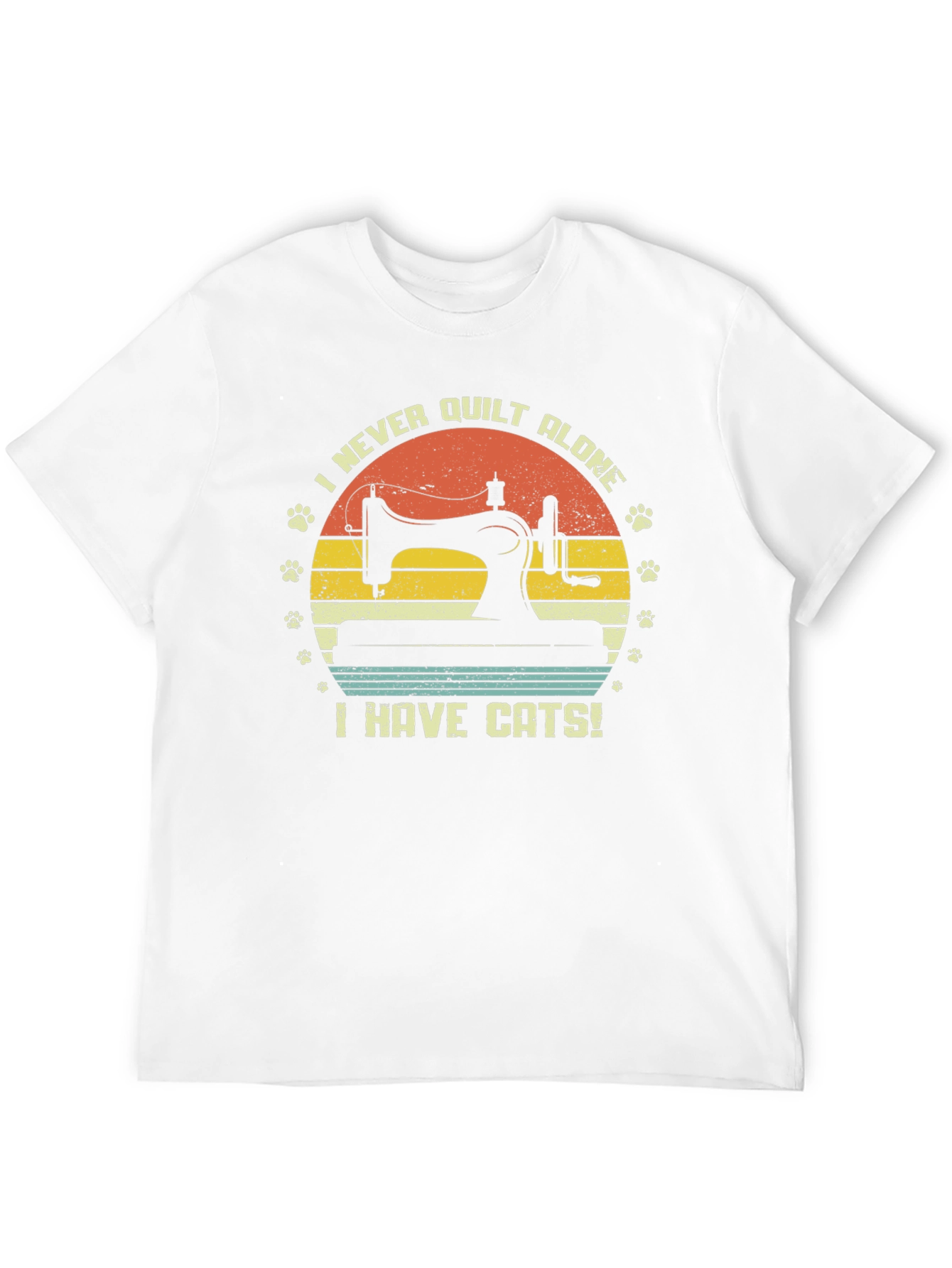 I Never Quilt Alone Cats T-Shirt