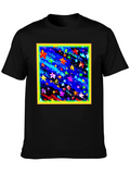 Abstract Stars Black T-Shirt