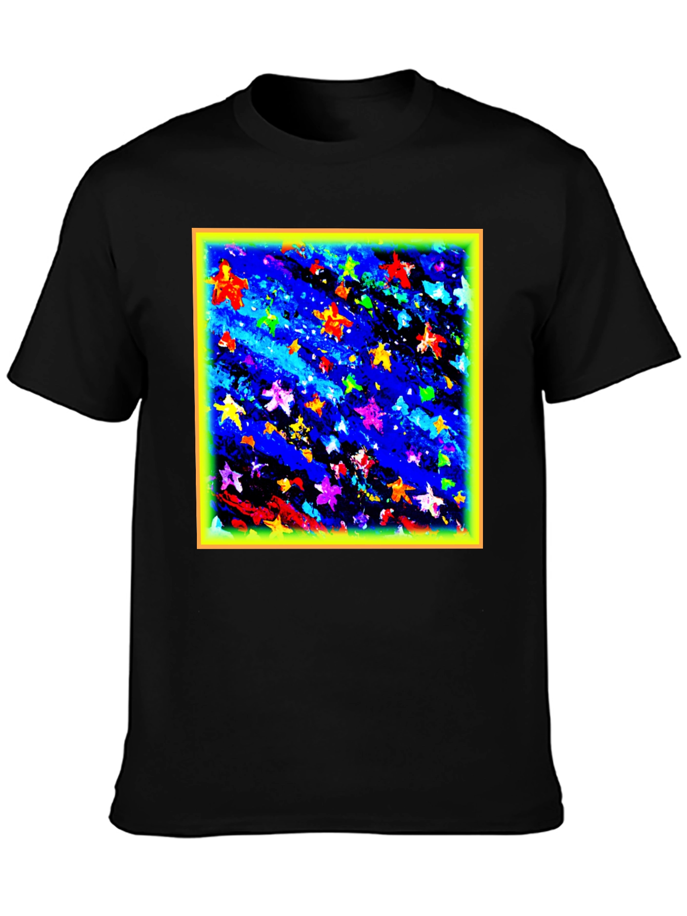 Abstract Stars Black T-Shirt