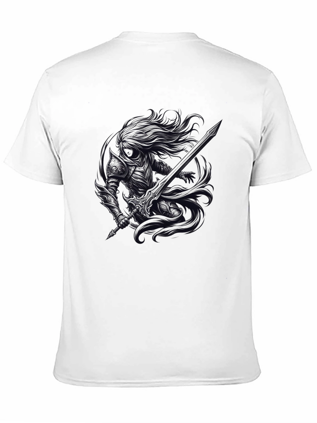 Dark Warrior Graphic Tee - Black