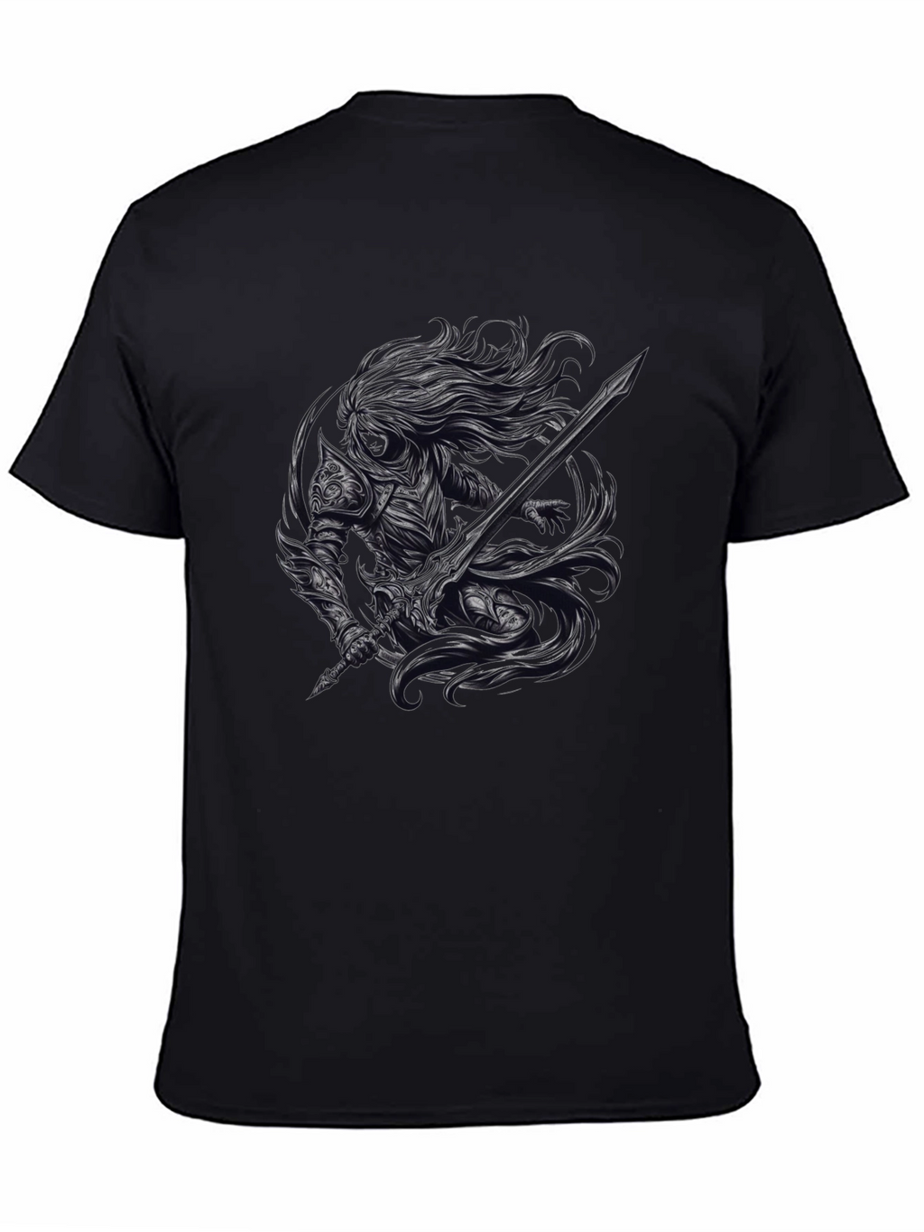 Dark Warrior Graphic Tee - Black