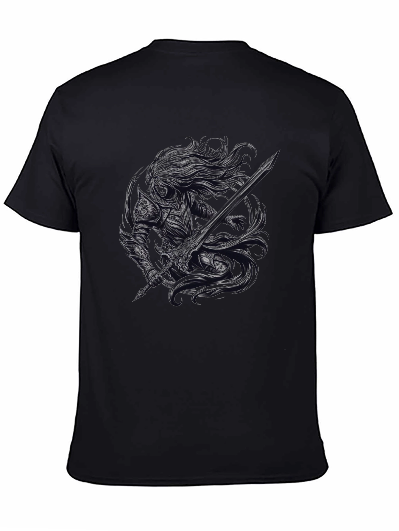 Dark Warrior Graphic Tee - Black