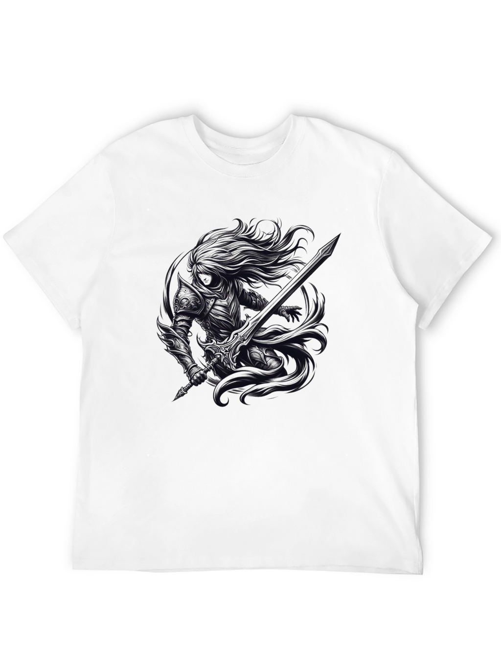 Dark Warrior Graphic Tee - Black
