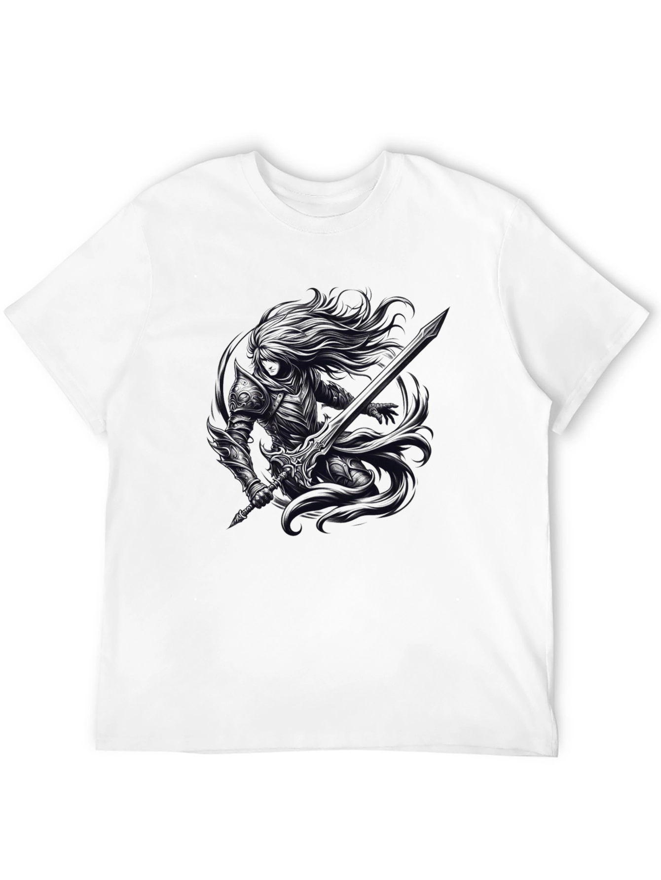 Dark Warrior Graphic Tee - Black
