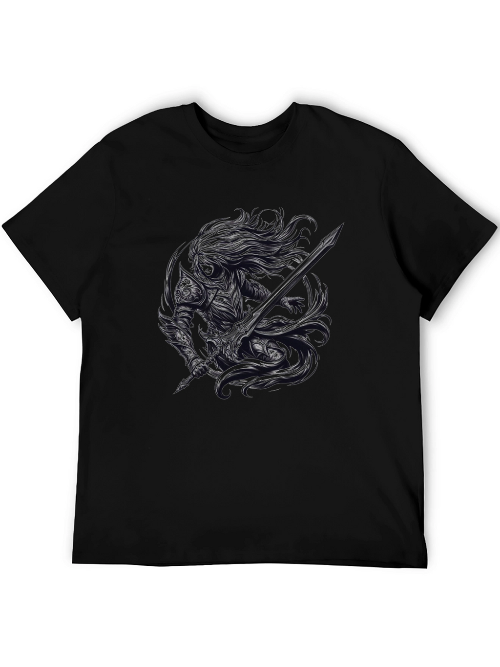 Dark Warrior Graphic Tee - Black