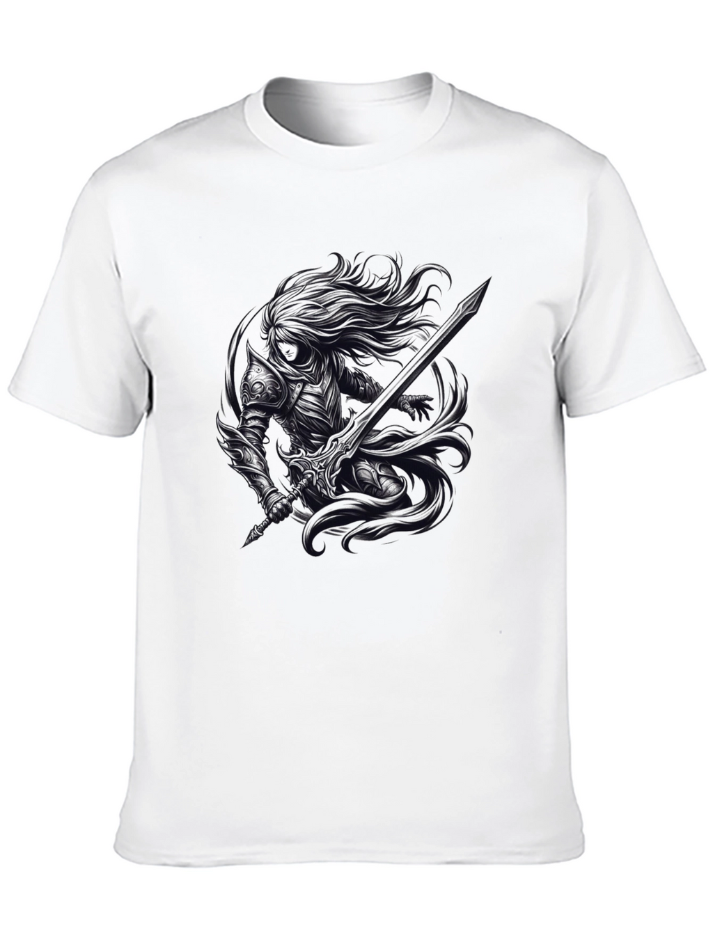 Dark Warrior Graphic Tee - Black