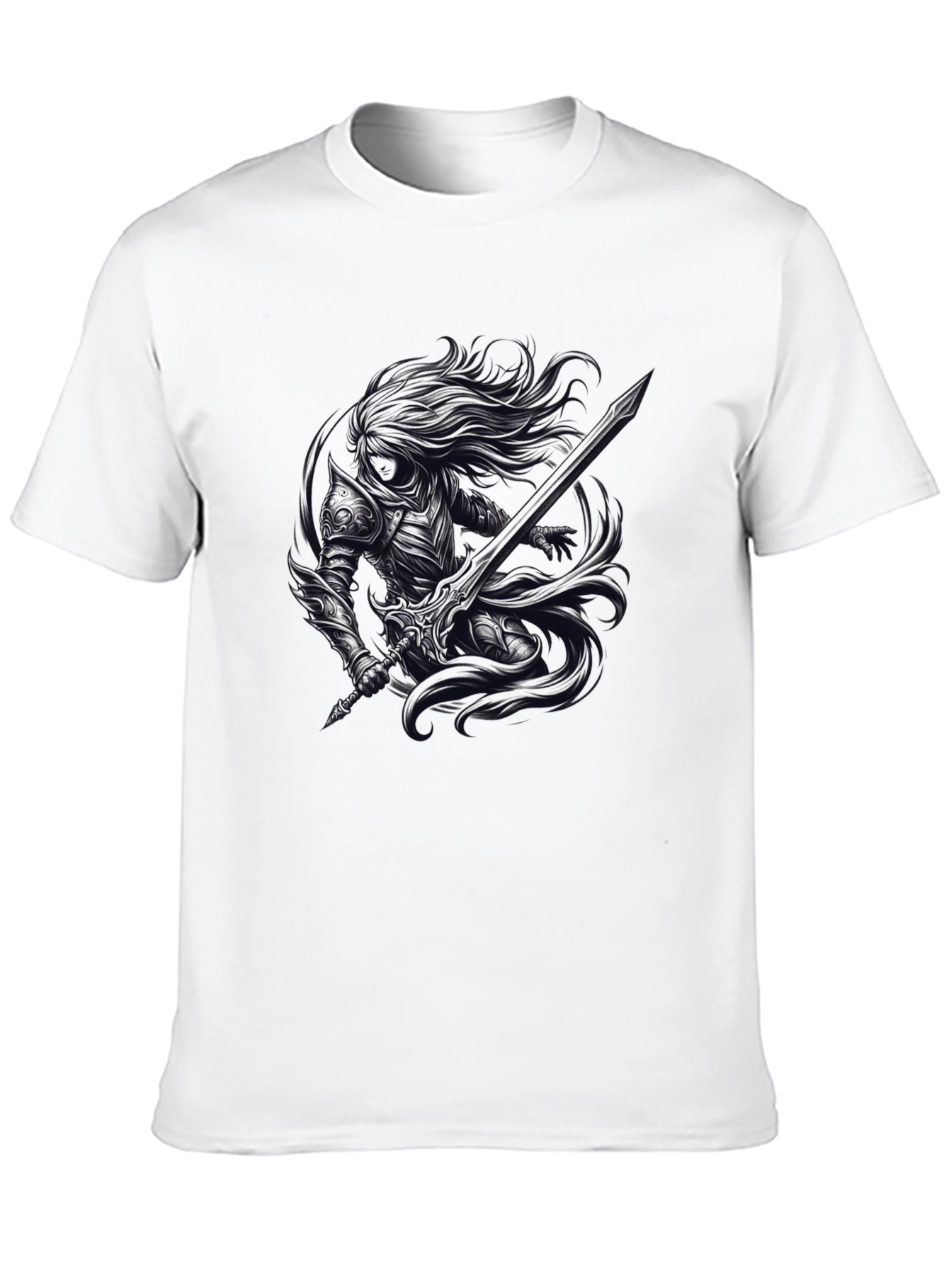 Dark Warrior Graphic Tee - Black