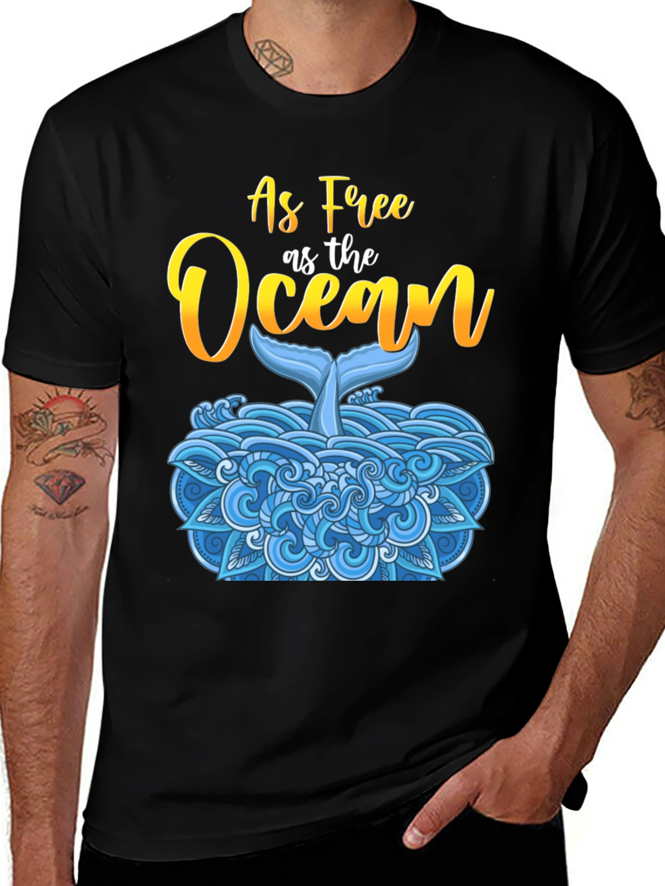 Ocean Freedom T-Shirt - Stylish Whale Design