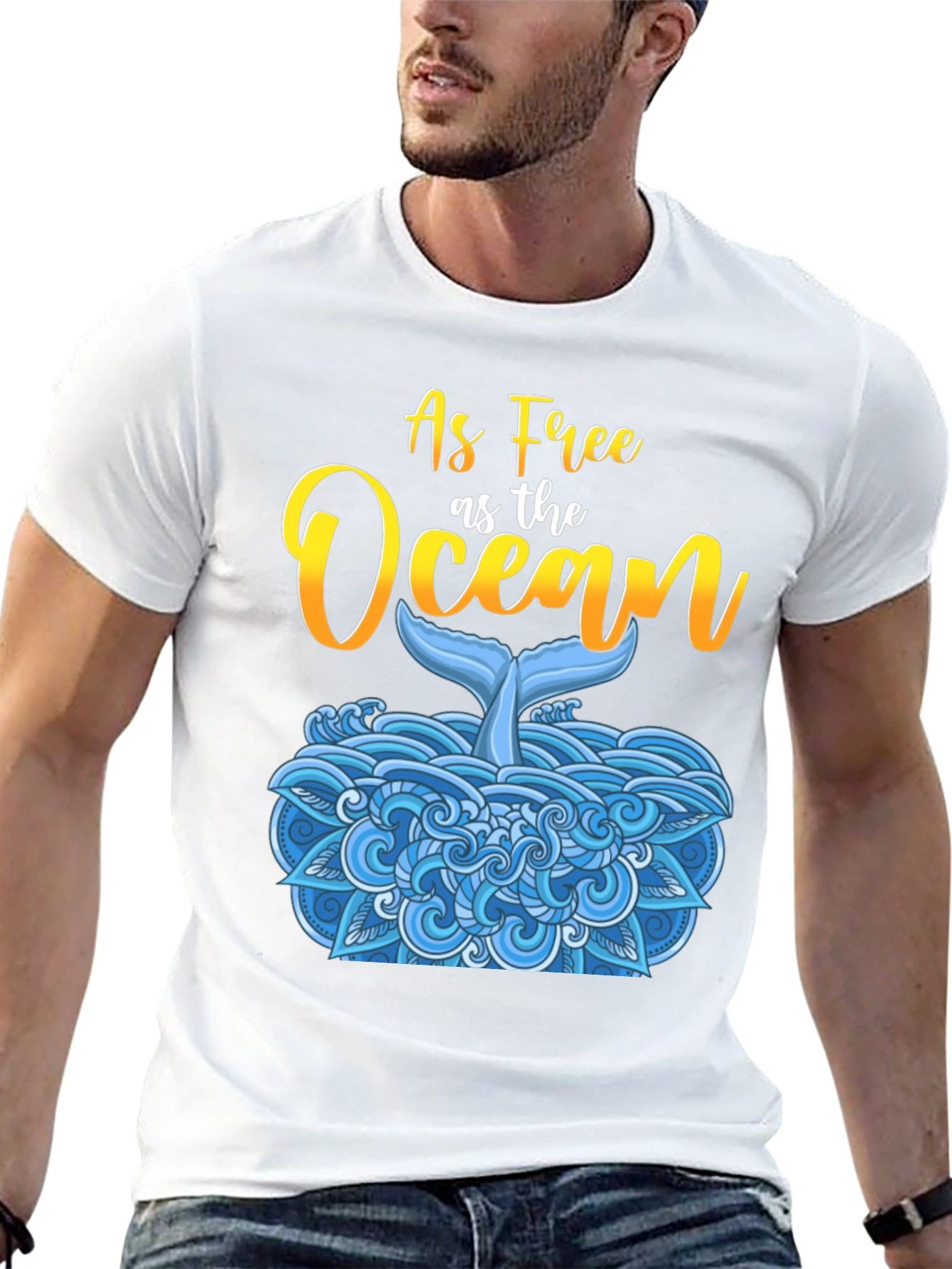 Ocean Freedom T-Shirt - Stylish Whale Design