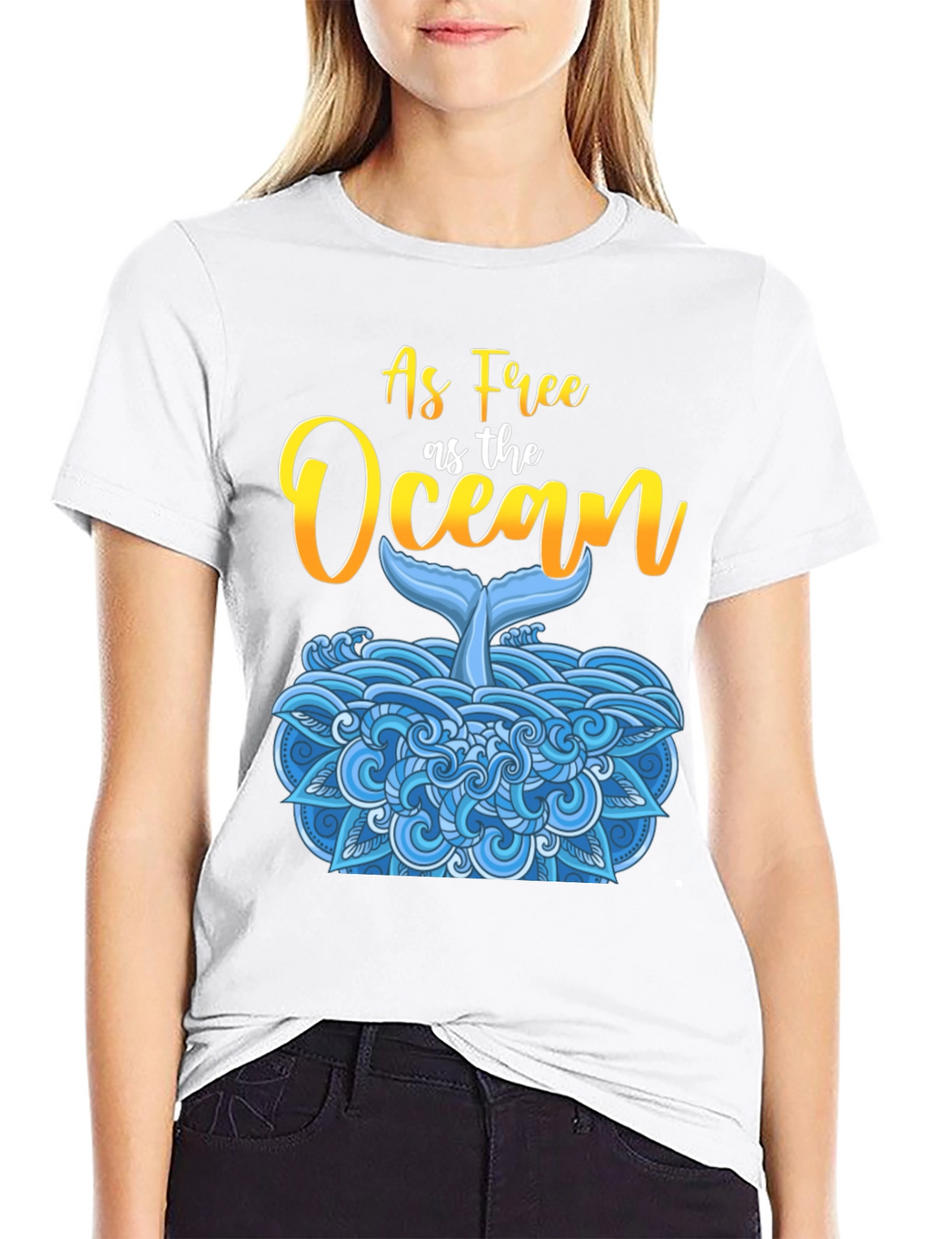 Ocean Freedom T-Shirt - Stylish Whale Design