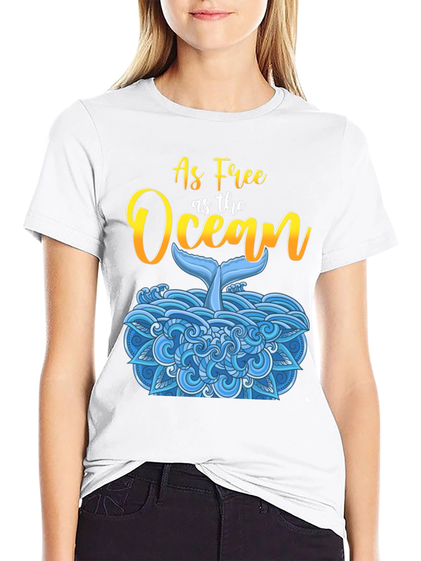 Ocean Freedom T-Shirt - Stylish Whale Design
