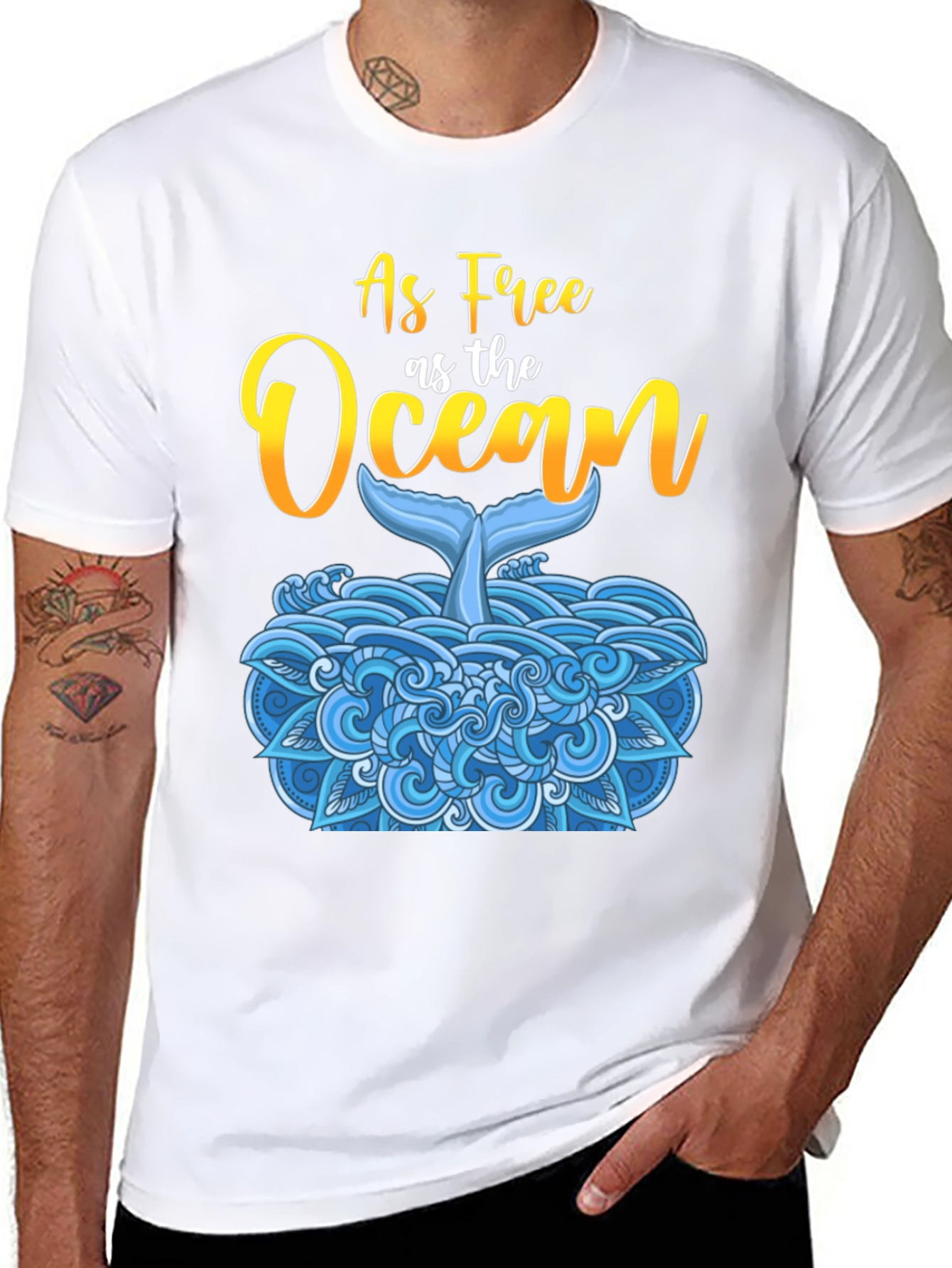 Ocean Freedom T-Shirt - Stylish Whale Design