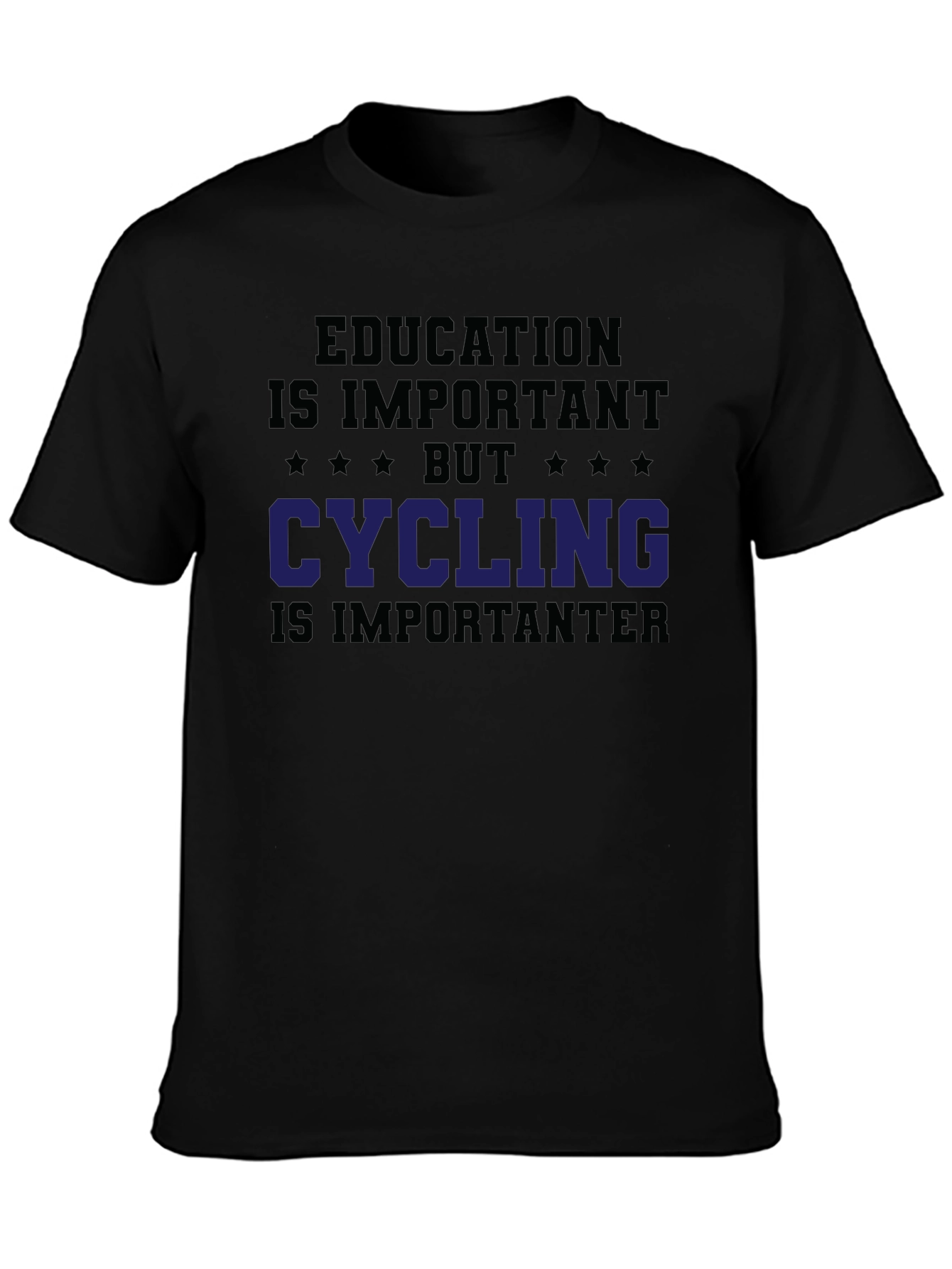 Funny Cycling T-Shirt Education is Important Biking Tee