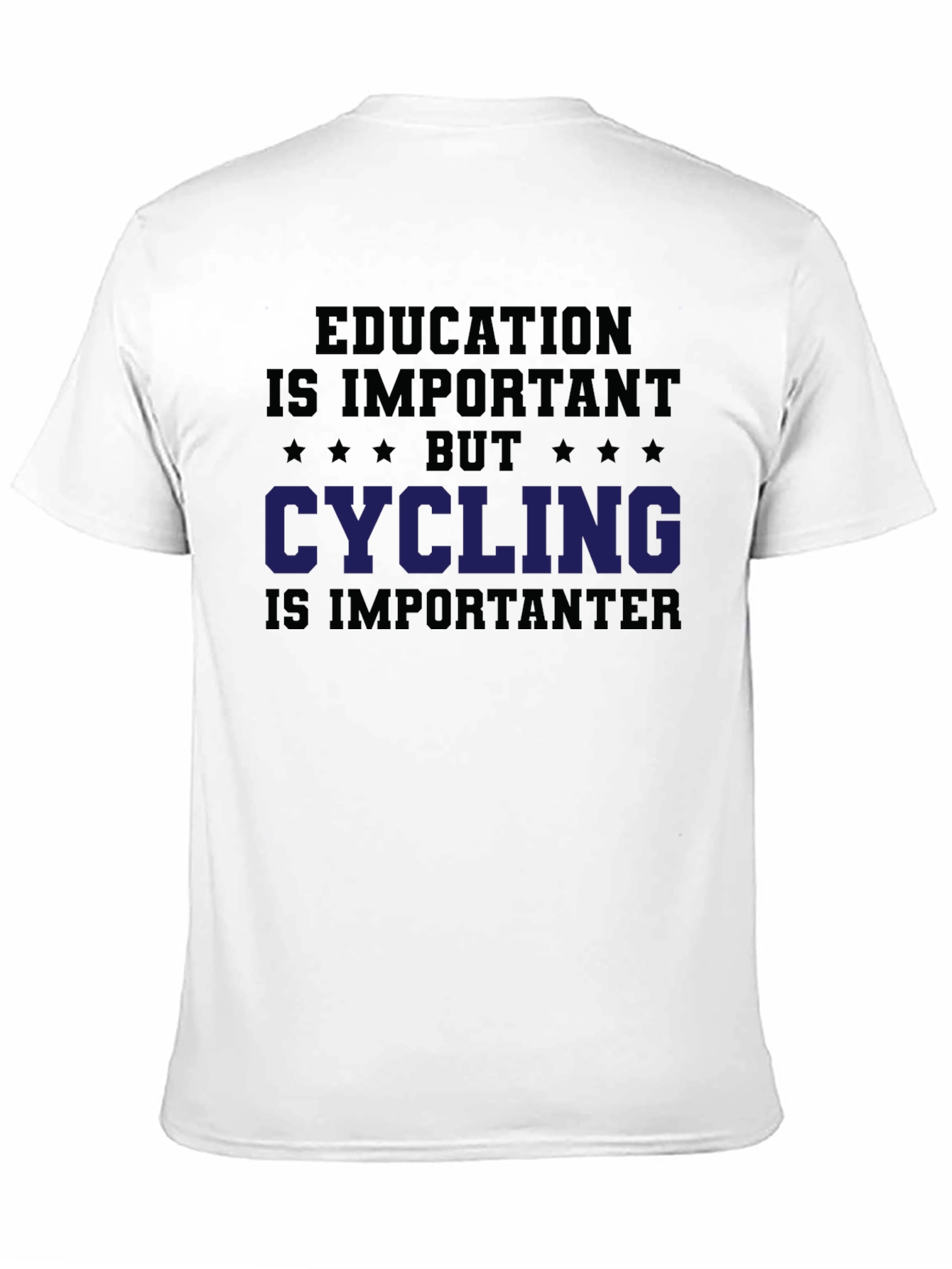 Funny Cycling T-Shirt Education is Important Biking Tee