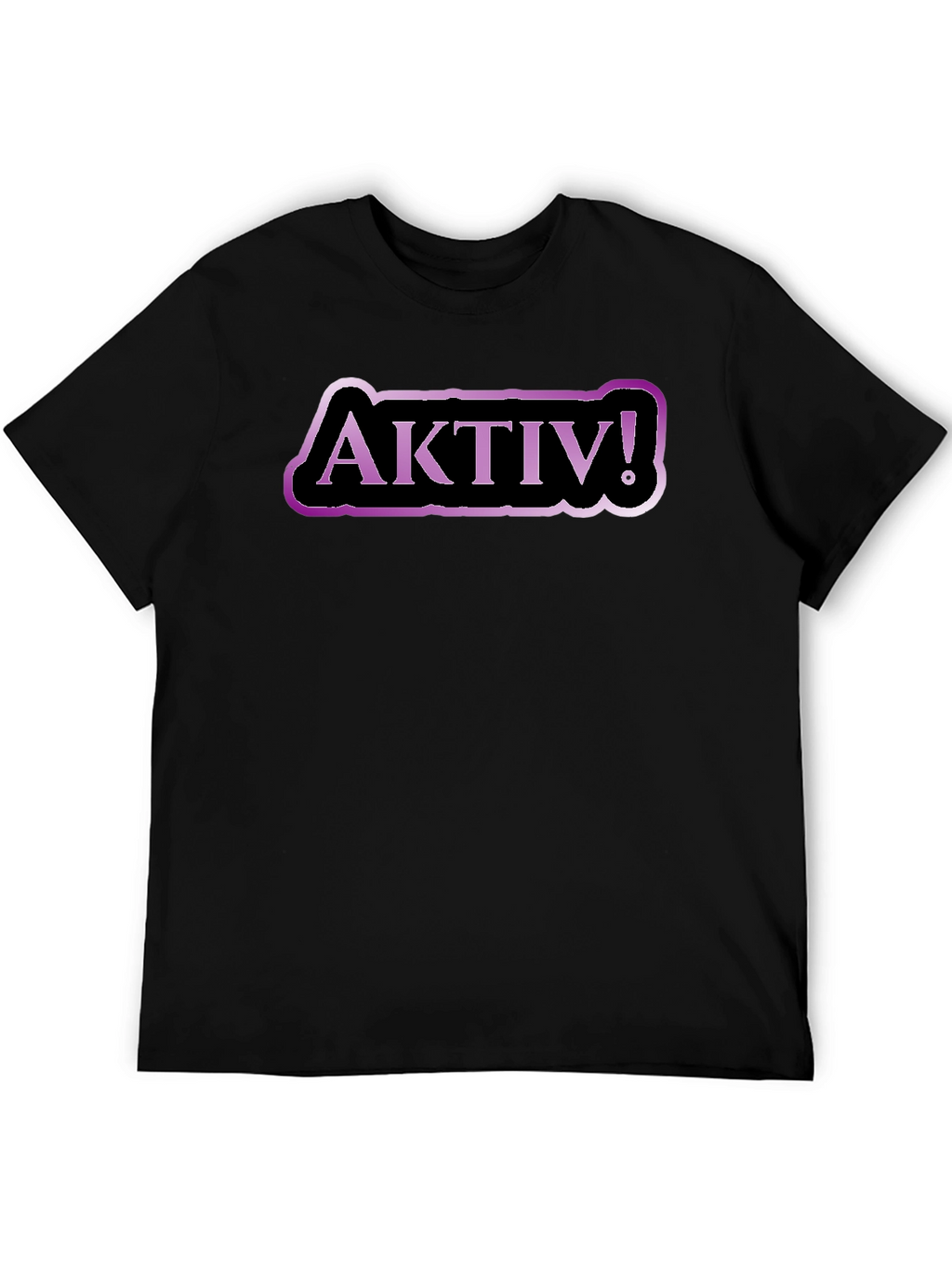 Aktiv! Graphic Tee - Black Cotton T-Shirt