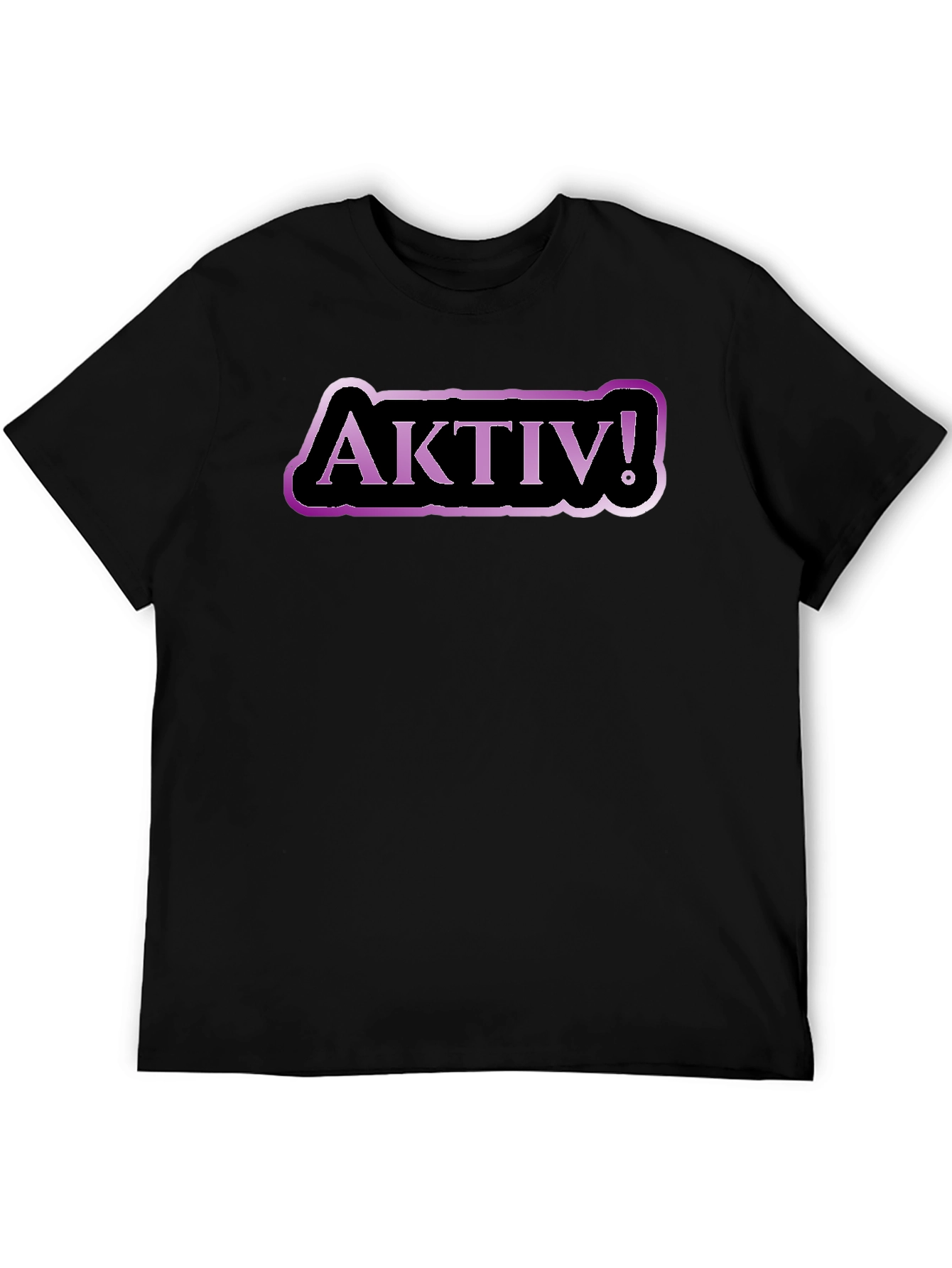 Aktiv! Graphic Tee - Black Cotton T-Shirt