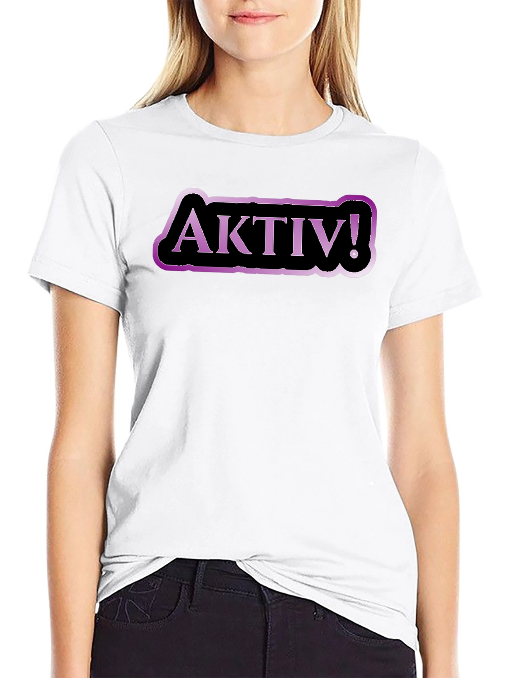 Aktiv! Graphic Tee - Black Cotton T-Shirt
