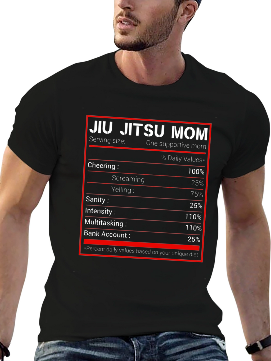 Jiu Jitsu Mom T-Shirt - Nutrition Facts
