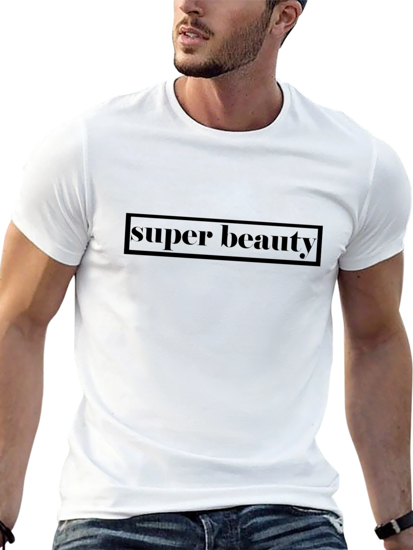 Super Beauty Black Graphic T-Shirt